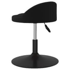 Vidaxl Barski stol, črn, oblazinjen z žametom