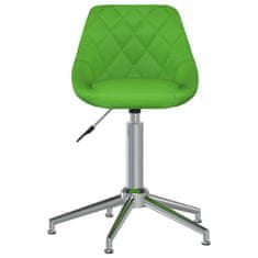 Vidaxl Vrtljivi pisarniški stol, zelen, umetno usnje