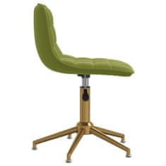 Vidaxl Vrtljivi pisarniški stol, svetlo zelene barve, oblazinjen z žametom