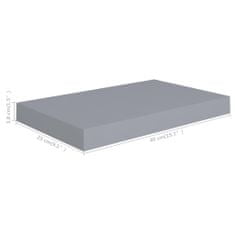 Vidaxl Stenska polica siva 40x23x3,8 cm MDF