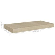 Vidaxl Stenska polica barva hrasta 50x23x3,8 cm MDF