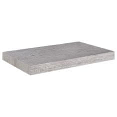 Vidaxl Stenske police 2 kosa betonsko sive 50x23x3,8 cm MDF