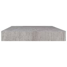 Vidaxl Stenska polica betonsko siva 40x23x3,8 cm MDF