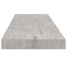 Vidaxl Stenske police 2 kosa betonsko sive 80x23,5x3,8 cm MDF