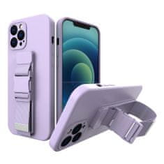 slomart rope case gel etui z vrvico za verižico torbica za vrvico iphone 11 pro vijolična