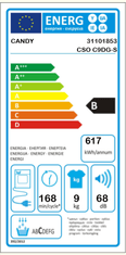 Candy CSO C9DG-S sušilni stroj