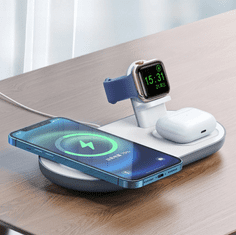 Mcdodo MCDODO DOCKING STATION INDUKCIJSKI POLNILEC 3V1 ZA IPHONE AIRPODS WATCH 15W