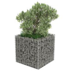 Vidaxl Visoka greda gabion pocinkano jeklo 50x50x50 cm