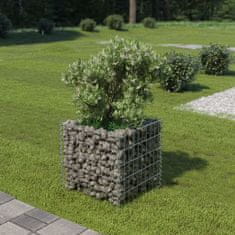 Vidaxl Visoka greda gabion pocinkano jeklo 50x50x50 cm