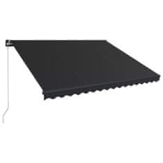 Vidaxl Ročno zložljiva tenda 450x300 cm antracitna