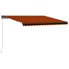 Vidaxl Ročno zložljiva tenda 400x300 cm oranžna in rjava