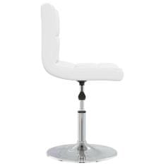 Vidaxl Barski stolček belo umetno usnje