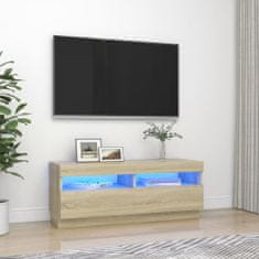 Vidaxl TV omarica z LED lučkami sonoma hrast 100x35x40 cm