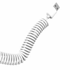 PRO 3-v-1 Komplet za polnjenje telefona v avtomobilu + kabel bele barve