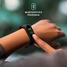 Forever FitBand SB-50 pametna zapestnica, Bluetooth 5.0, aplikacija, vodoodporna IP65, črna - rabljeno