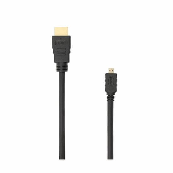 S-box HDMI-HDMI-D Mikro kabel 2 m, črn