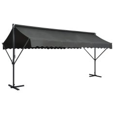 Vidaxl Prostostoječa tenda 500x300 cm antracitna