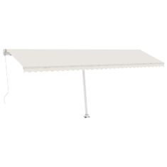 Vidaxl Prostostoječa ročno zložljiva tenda 600x300 cm krem