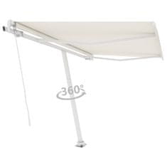 Vidaxl Prostostoječa avtomatska tenda 300x250 cm krem