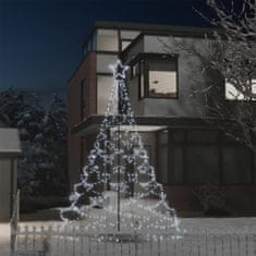 shumee Novoletna jelka s kovinskim stebrom 500 LED lučk hladno bela 3m