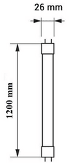 LED cevna sijalka T8 G13 120cm 6000-6400k 18W steklena