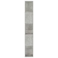 Vidaxl Knjižna omara/paravan betonsko siva 80x24x159 cm iverna plošča