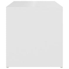 Vidaxl Stranska mizica bela 59x36x38 cm iverna plošča