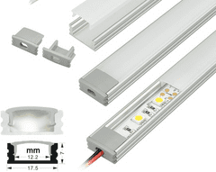 V-TAC ALU profil za LED trak 2m NADGRADNI - komplet