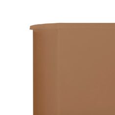 Vidaxl 9-panelni vetrobran tkanina 1200x120 cm taupe