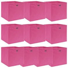 shumee Škatle za shranjevanje 10 kosov roza 32x32x32 cm blago