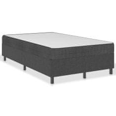 Vidaxl Boxspring postelja temno siva iz blaga 120x200 cm