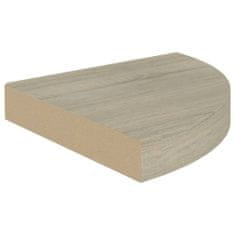 Vidaxl Kotna polica barva hrasta 25x25x3,8 cm MDF