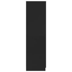 Vidaxl Garderobna omara črna 80x52x180 cm inženirski les