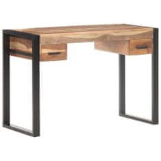 Vidaxl Pisalna miza 110x50x76 cm trden les z izgledom palisandra