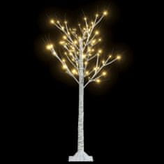 Greatstore Božično drevesce s 120 LED lučkami 1,2 m toplo belo vrba