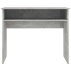 Greatstore Pisalna miza betonsko siva 90x50x74 cm iverna plošča