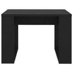 Vidaxl Stranska mizica črna 50x50x35 cm iverna plošča