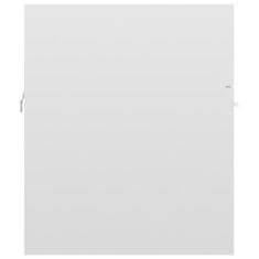 Vidaxl Omarica za umivalnik visok sijaj bela 41x38,5x46 cm iverna pl.