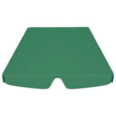 Vidaxl Streha za vrtno gugalnico zelena 150/130x70/105 cm