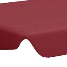 Vidaxl Streha za vrtno gugalnico vinsko rdeča 188/168x110/145 cm