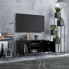 Vidaxl TV omarica s kovinskimi nogami črna 103,5x35x50 cm