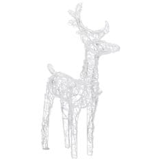 Greatstore Božični jeleni s sanmi 320 LED lučk iz akrila