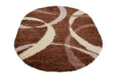 Chemex Preproga Loca Shaggy Oval Debela 50Mm Dense 7368A Kremna Rjava 60x100 cm