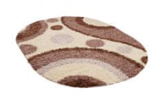 Chemex Preproga Loca Shaggy Oval Debela 50Mm Dense 7642A Kremna Rjava 60x100 cm