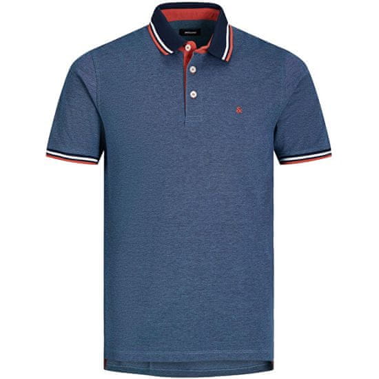 Jack&Jones Plus Moška polo majica Slim Fit JJEPAULOS 12143859 Denim Blue