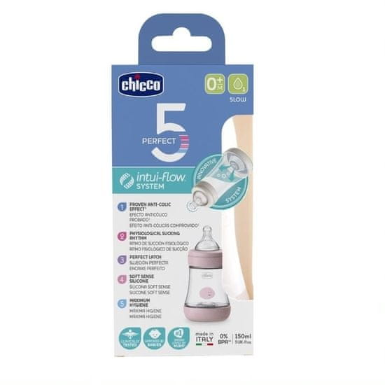 Chicco STEKLENIČKA PERFECT5 150ML BABY GIRL 0+