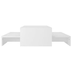 Vidaxl Komplet klubskih mizic bele barve 100x100x26,5 cm iverna pl.