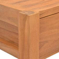 Vidaxl Pisalna miza z 2 predaloma 140x40x75 cm reciklirana tikovina