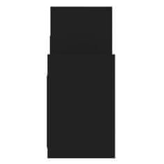 Greatstore Stranska omarica črna 60x26x60 cm iverna plošča