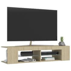 Vidaxl TV omarica z LED lučkami sonoma hrast 135x39x30 cm